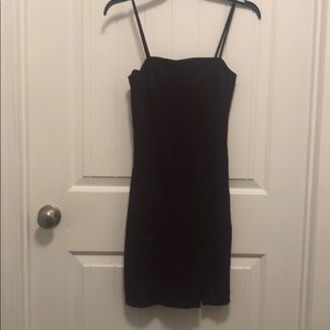 Burgundy spaghetti strap dress